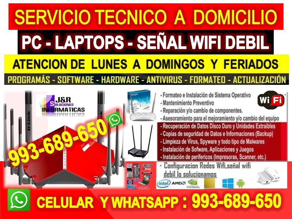 Servicio tecnico a domicilio para internet,Pc, laptops y wifi