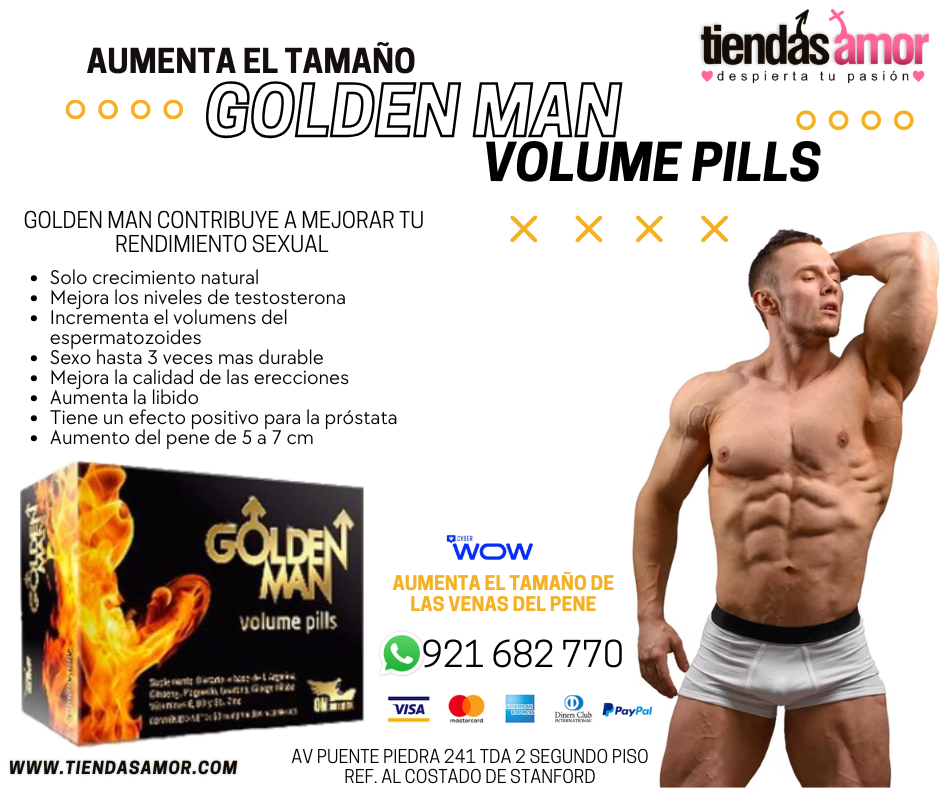 Golden Man Potencia Sexual Original Solo crecimiento natural