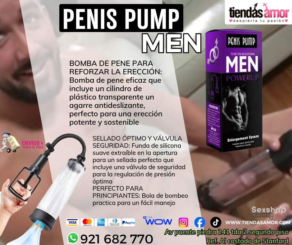 Bomba de succión penis pump men Original desarrollo del pene