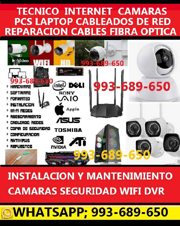 REPARACIONES A INTERNET RED WIFI CAMARAS SEGURIDAD