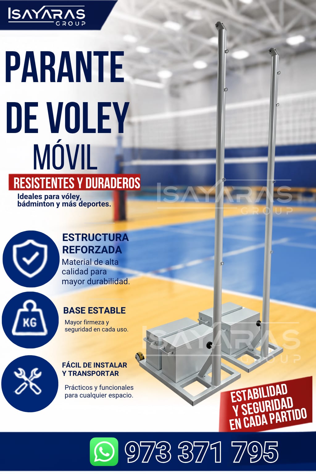 ¡PARANTES MÓVILES PARA VÓLEY!- ISAYARAS GROUP